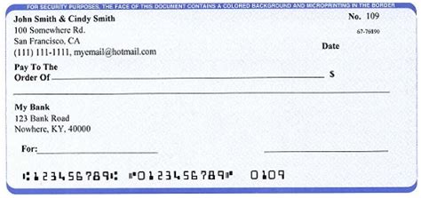 printing my own personal checks.